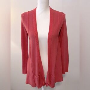 Angel of the North Anthropologie Peach/Coral Open Front Cardigan. Size Medium